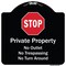 Signmission Designer Series-Private Property No Outlet No Trespassing Or Turn Around With, 18" H, BW-1818-9917 A-DES-BW-1818-9917 - alternate 1